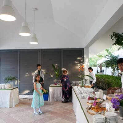 จัดงานแต่งที่บ้าน ช่วงเช้า และเลี้ยงเที่ยง บรรยากาศในสวน โดย ดี เคเทอริ่ง