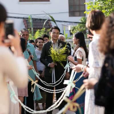 จัดงานแต่งที่บ้าน ช่วงเช้า และเลี้ยงเที่ยง บรรยากาศในสวน โดย ดี เคเทอริ่ง