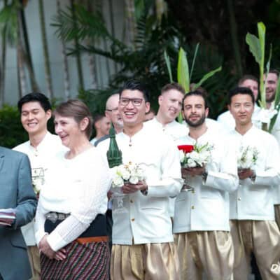 งานแต่งงานเช้า เลี้ยงฉลองเที่ยง ที่สยามสมาคม โดย ดีเคเทอริ่ง