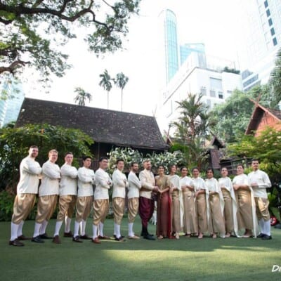 งานแต่งงานเช้า เลี้ยงฉลองเที่ยง ที่สยามสมาคม โดย ดีเคเทอริ่ง