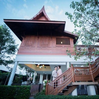 จัดงานแต่งงาน บ้านมหาสวัสดิ์ เรือนไทยสวยๆริมน้ำ