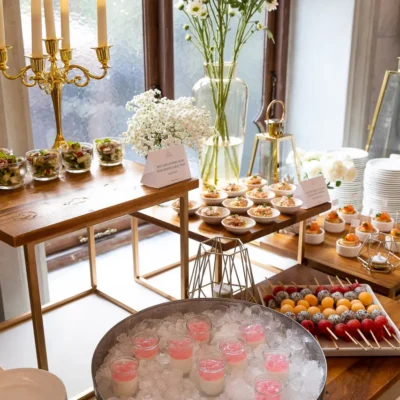 อาหารงานแต่ง แบบค็อกเทล ในงานจัดเลี้ยงที่ La Chapelle Bangkok